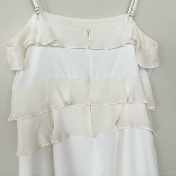 Parker Kristie Sleeveless Tiered Ruffle Mini Dress in White - Picture 9 of 11